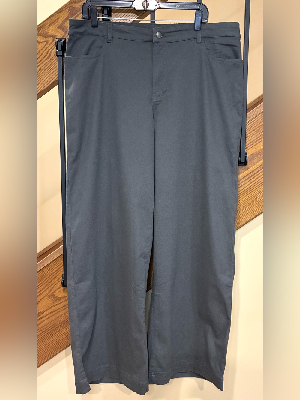 PACT Pants Wide Leg Twill Organic Cotton stretch Gray Green SZ. XL women’s